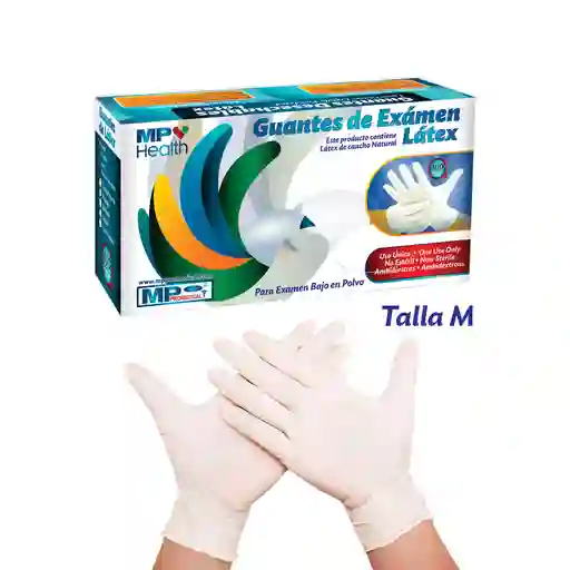 Guantes De Latex Bajo En Polvo Talla M X 100