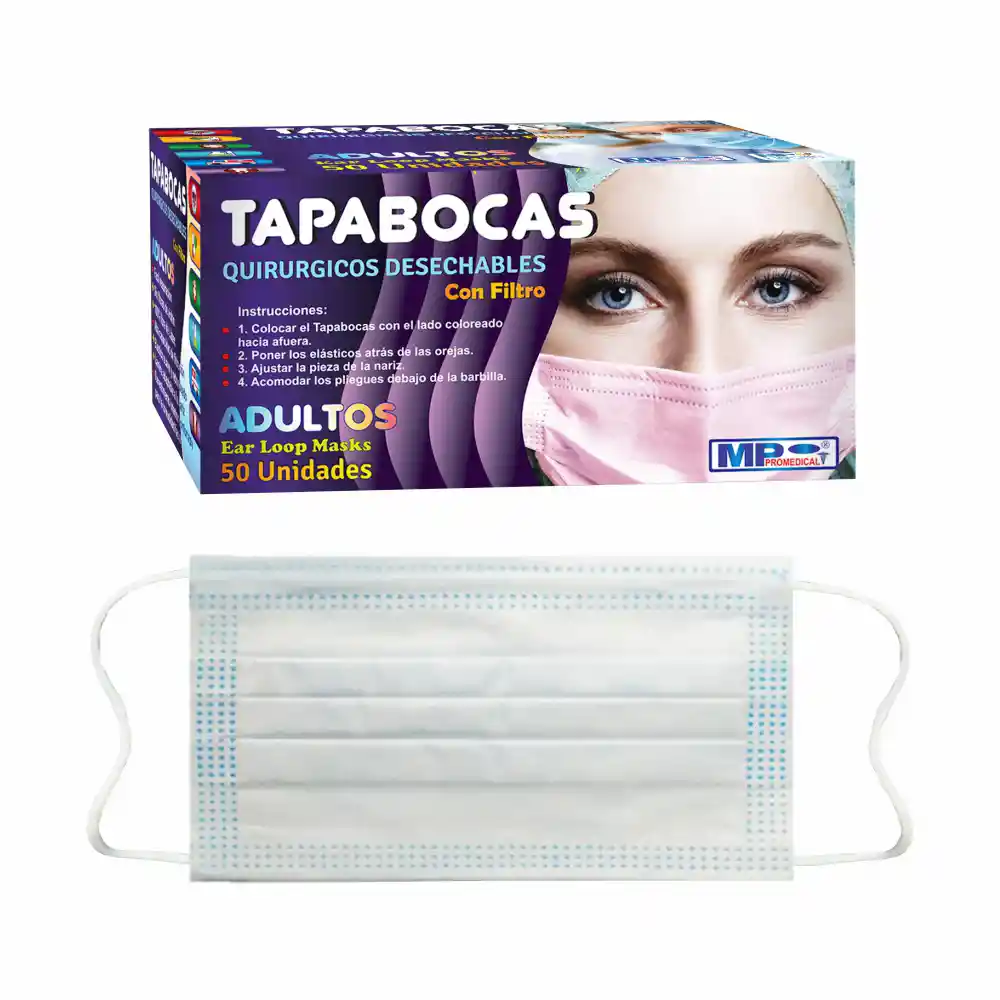 Tapabocas Bolsa Individual Adulto X 50