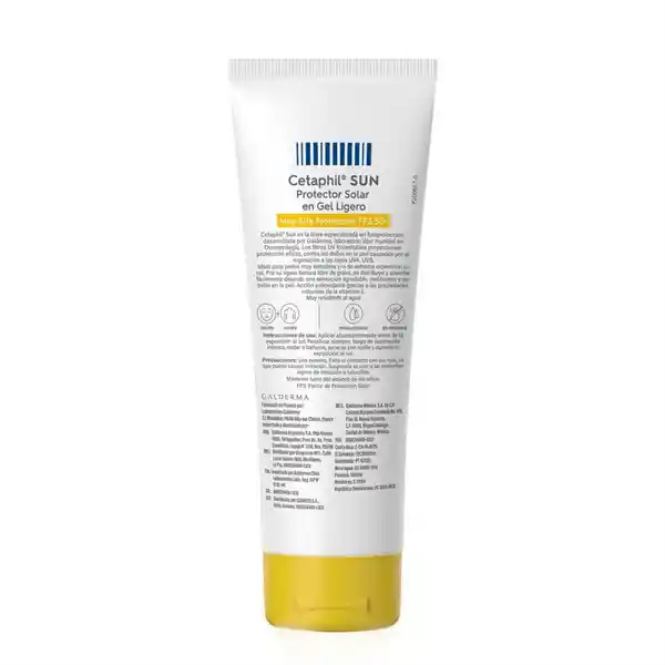 Protector Solar En Gel Ligero Cetaphil Sun Fps 50+ 100ml