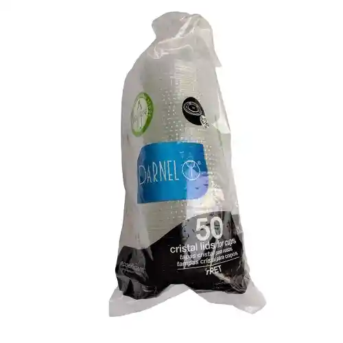 Darnel Tapa Para Vaso Cristal Perforada Plana 9, 10, 12, 16 Y 20 Onz X 50und
