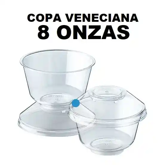 Darnel Copa Veneciana 8 Oz Cristal Con Tapa X 10und