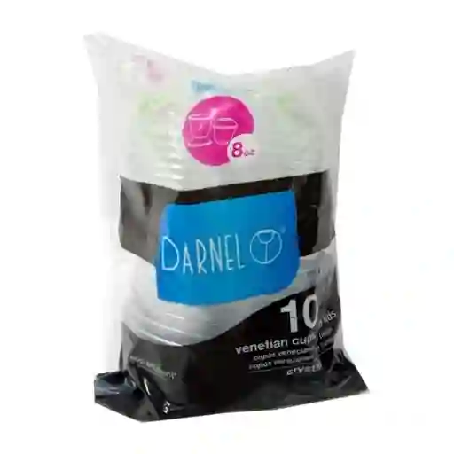 Darnel Copa Veneciana 8 Oz Cristal Con Tapa X 10und