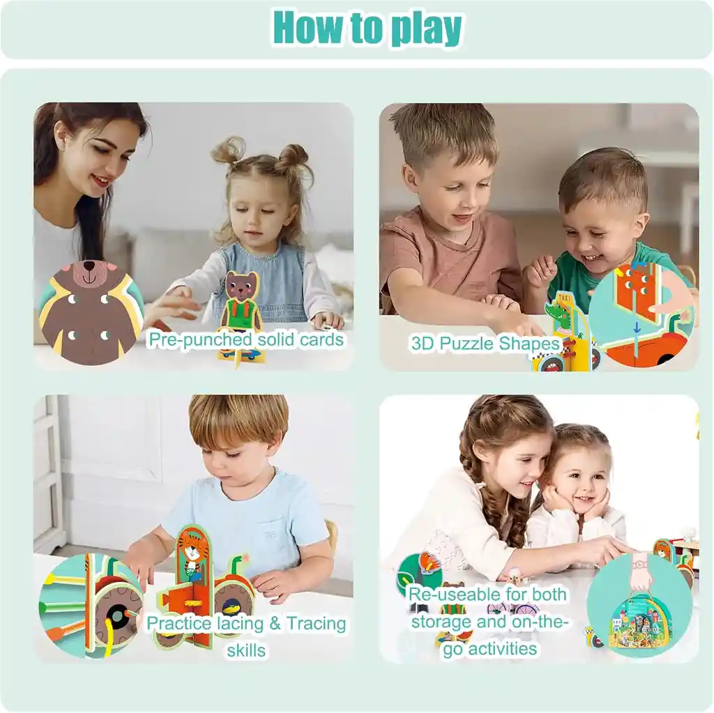 Juego Didáctico Caja Creativa Manualidades 3d Para Niños