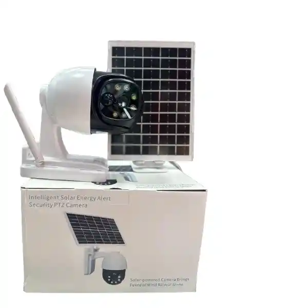 Cámara Ptz Con Panel Solar Para Exteriores