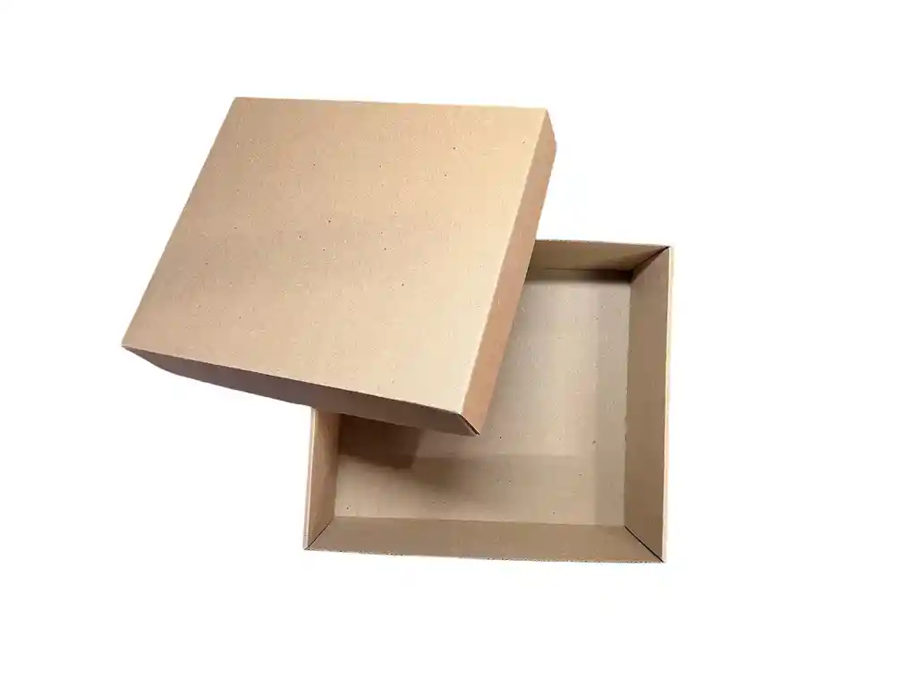 Caja De Regalo Lisa Tapa Base Kraft Micro - Corrugado 22x20x20cm