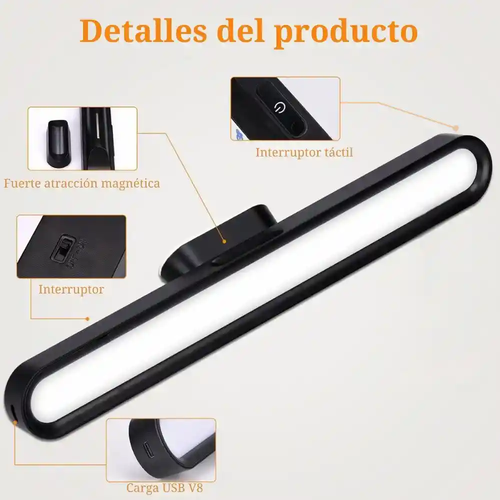 Lampara Barra De Luz Led Magnetica Recargable