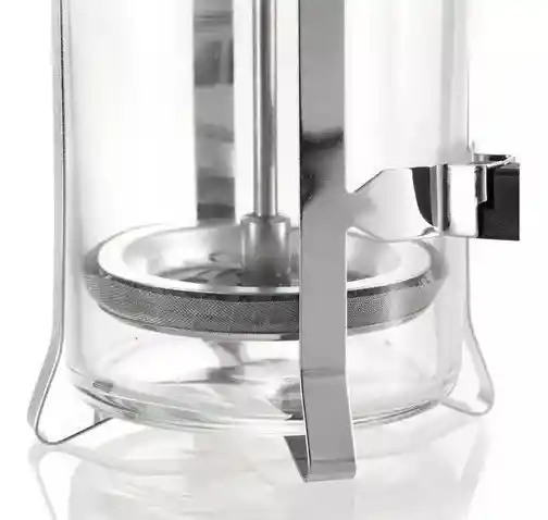 Cafetera Prensa Francesa 600ml En Vidrio - Color Plata