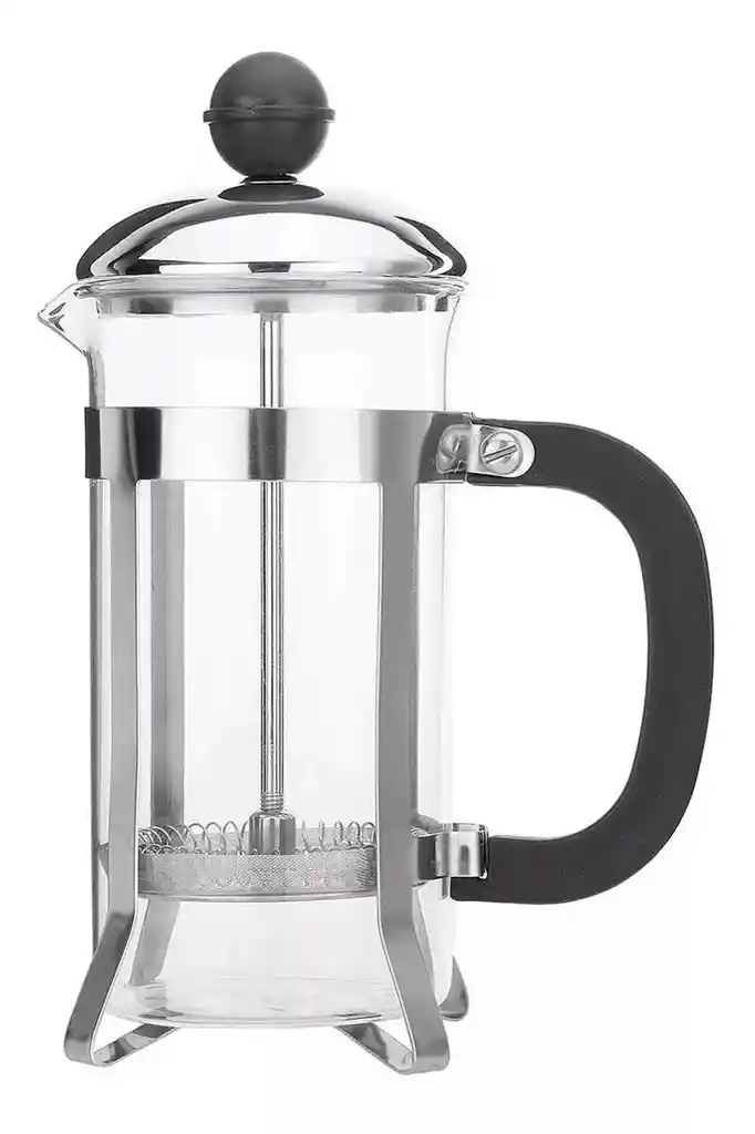 Cafetera Prensa Francesa 600ml En Vidrio - Color Plata