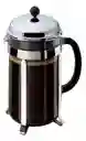Cafetera Prensa Francesa 1000ml En Acero Inoxidable Vidrio Color Plateado