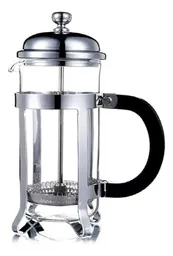 Cafetera Prensa Francesa 1000ml En Acero Inoxidable Vidrio Color Plateado
