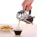 Cafetera Prensa Francesa 1000ml En Acero Inoxidable Vidrio Color Plateado