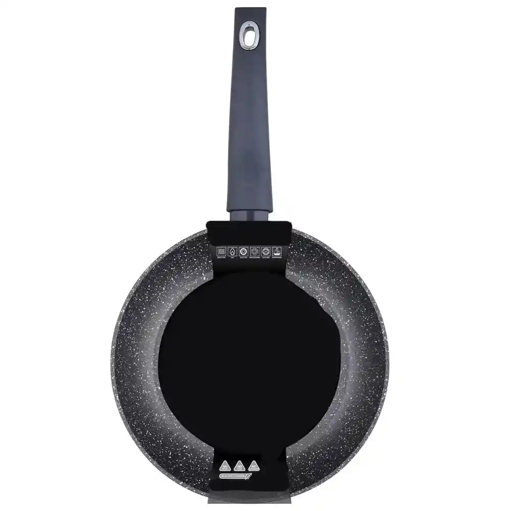 Sartén Antiadherente Mármol Cocina Resistente Oscuro 26cm