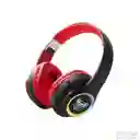 Auriculares Inalámbricos Diadema Luminosa Saz-d01 Roja/negro