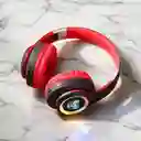 Auriculares Inalámbricos Diadema Luminosa Saz-d01 Roja/negro