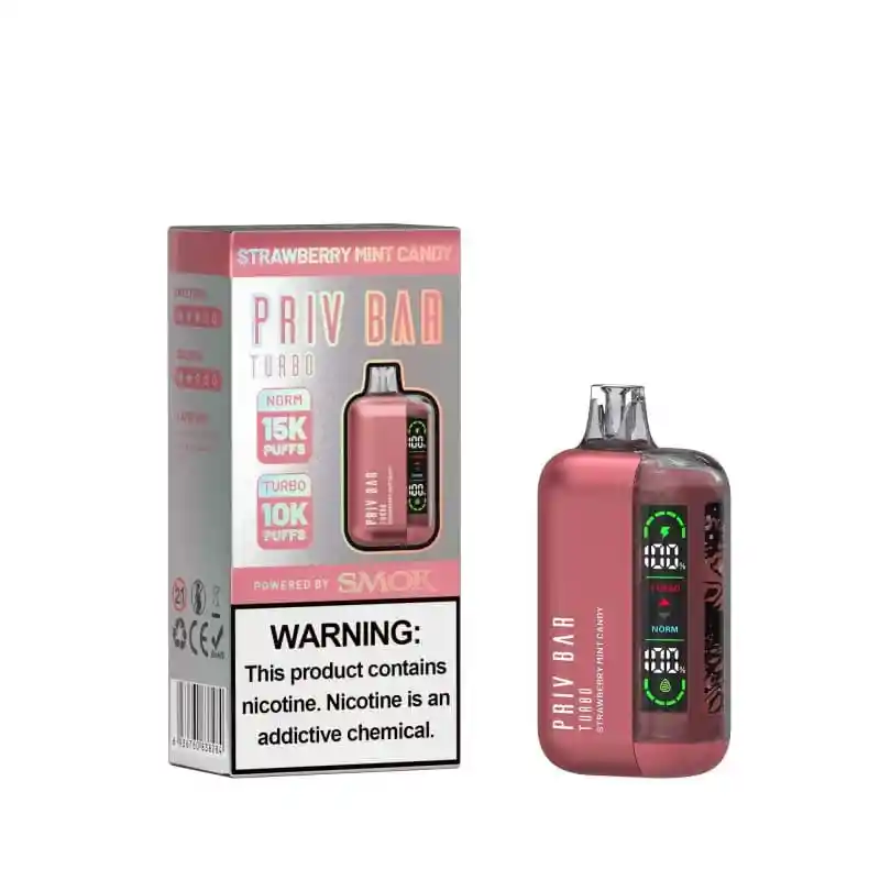 Vaporizador Priv Bar 15.000 Puffs Strawberry Mint Candy