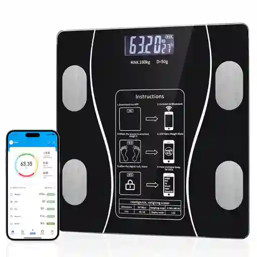 Balanza Corporal Digital Bluetooth Báscula Inteligente 180kg