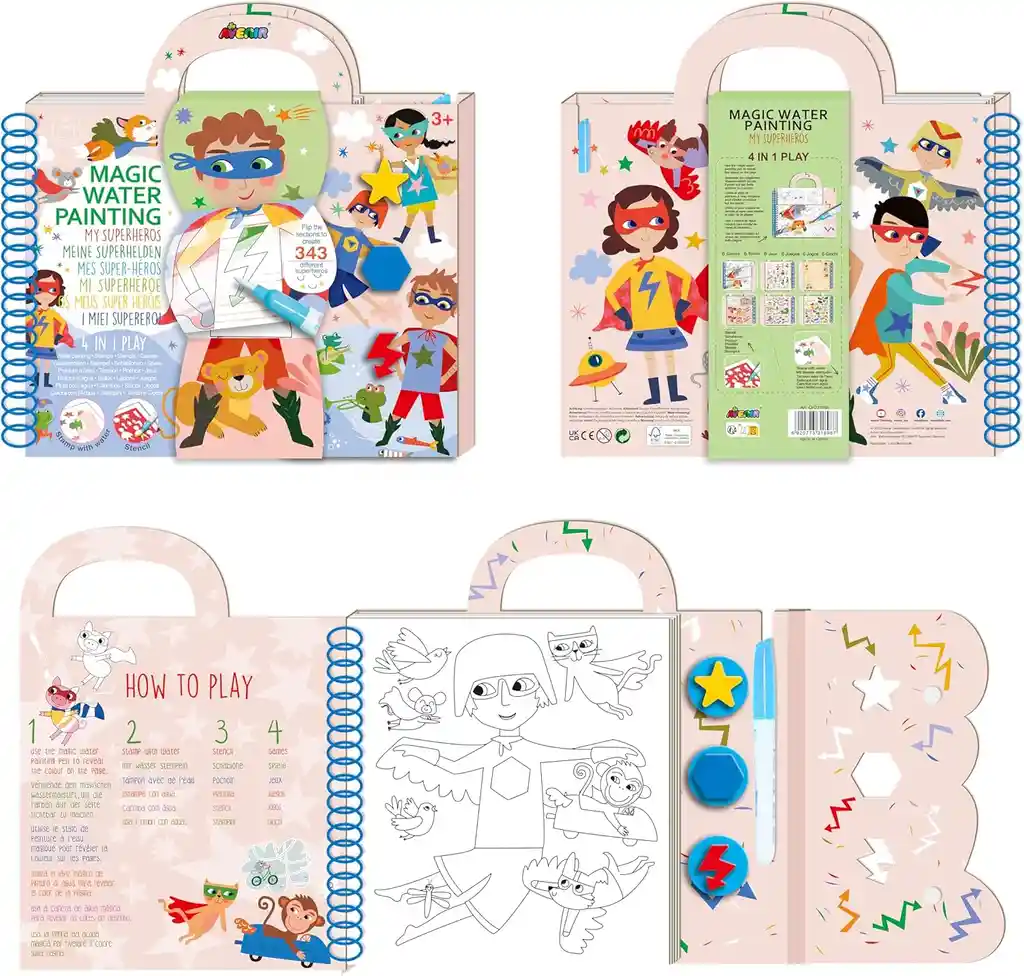 Libro Didáctico De Pintura Mágica Con Agua Para Niños