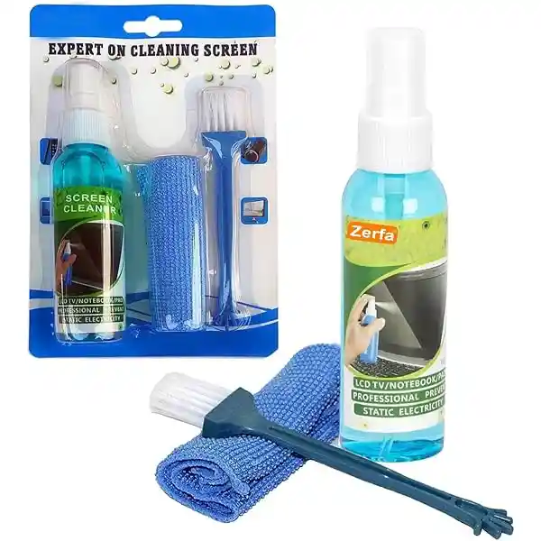 Kit Limpiador De Pantalla Y Teclado Tv Lcd Tablet Notebook Celular Movil Lentes Camara