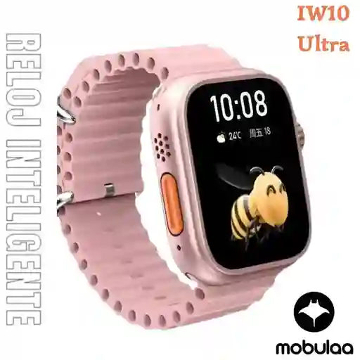 Reloj Inteligente Smartwatch Bluetooth Mobulaa Iw10 Ultra Rosado 49mm
