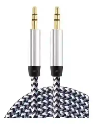 Cable Auxiliar De 1 Plug 3.5mm A 1 Plug 3.5mm / 1m / Recubrimiento Textil Sg-84.