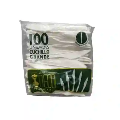 Deco Cuchillo Blanco X 100und