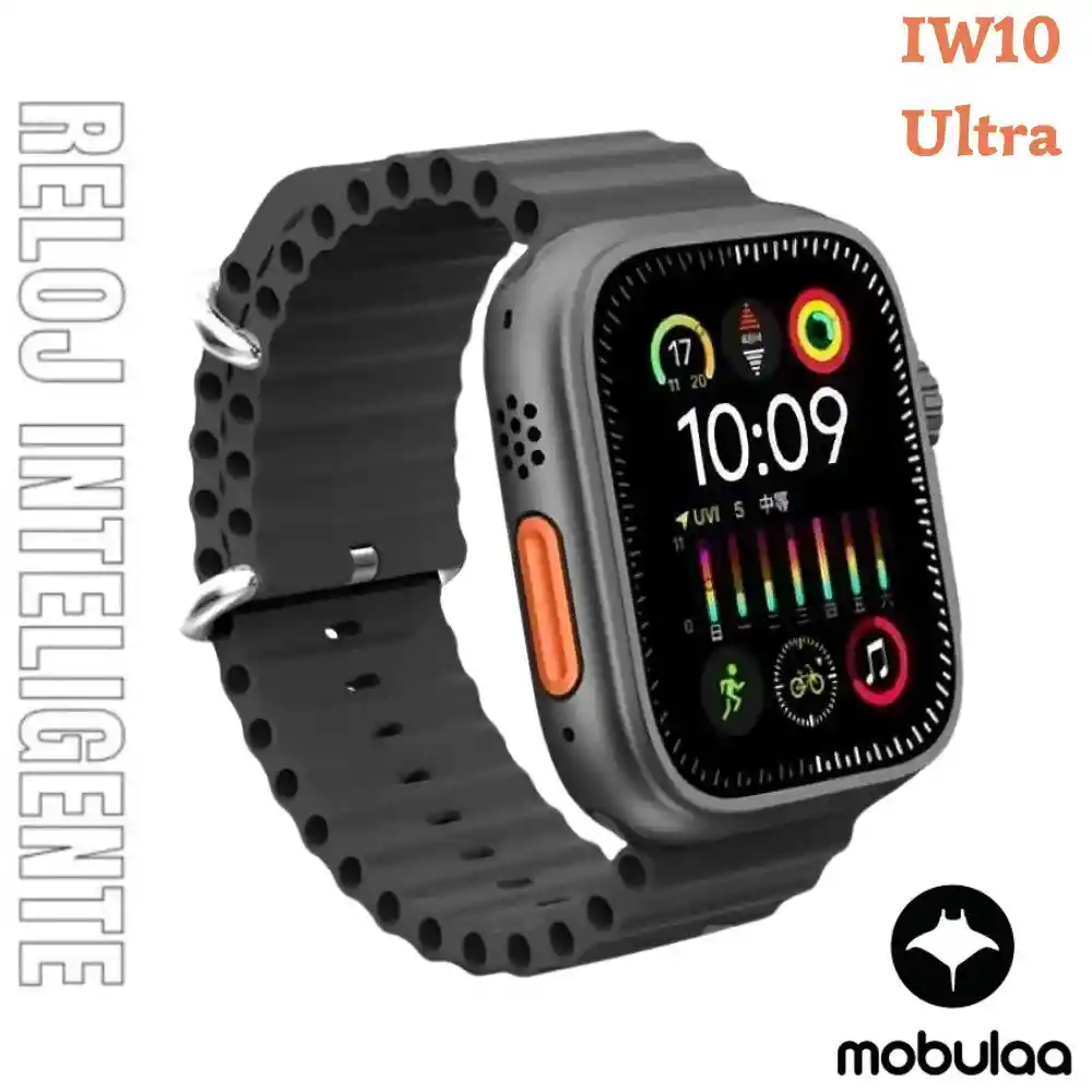 Reloj Inteligente Smartwatch Bluetooth Mobulaa Iw10 Ultra Negro 49mm