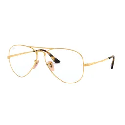 Montura De Lentes Oftalmicos Ray Ban Aviator Optics Rb6489 2500 Color Dorado Talla 58mm