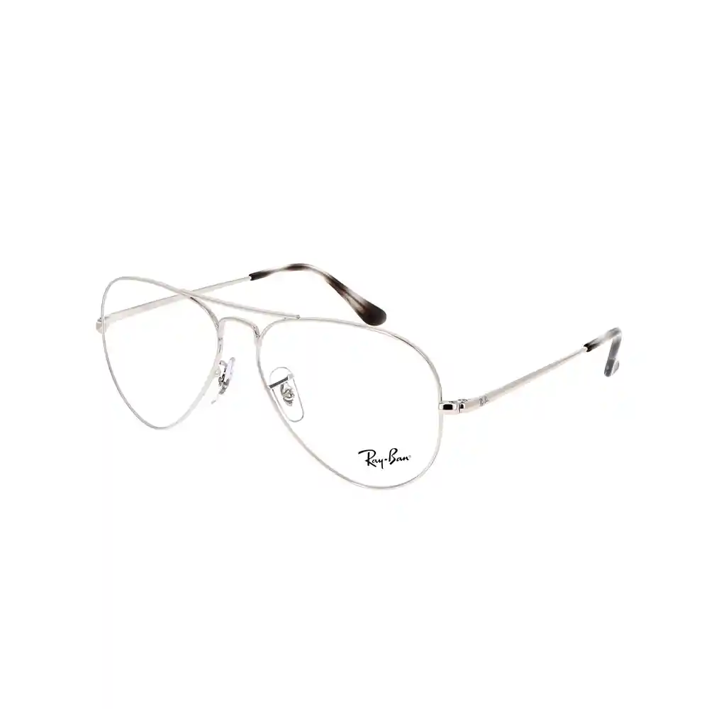 Montura De Lentes Oftalmicos Ray Ban Aviator Optics Rb6489 2501 Color Plateado Talla 58mm