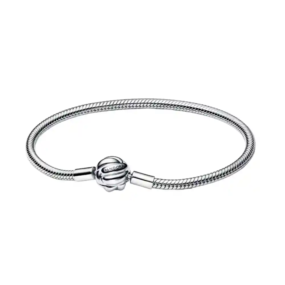 Pulsera Brazalete Pandora Cierre De Nudo 592422c00 Plata 925 Talla 18cm