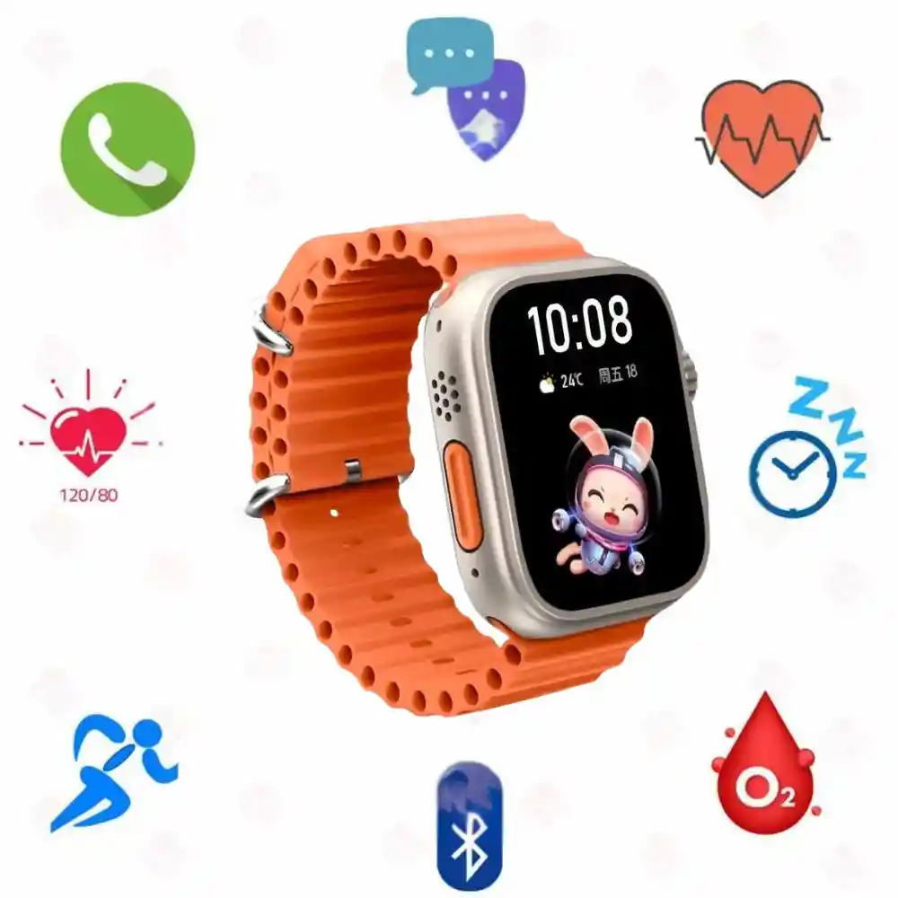 Reloj Inteligente Smartwatch Bluetooth Mobulaa Iw10 Ultra Mini Naranja 41mm