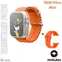 Reloj Inteligente Smartwatch Bluetooth Mobulaa Iw10 Ultra Mini Naranja 41mm