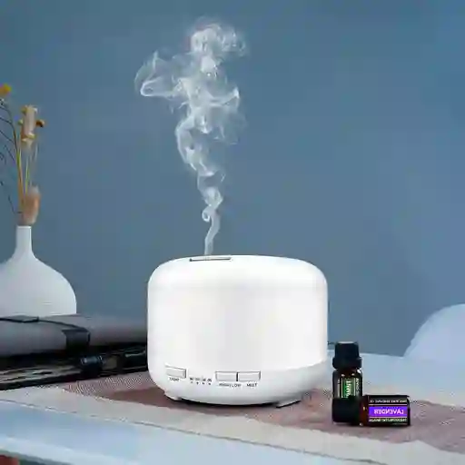 Humidificador Led Difusor Aromas 500ml + Esencia Aromaterapia