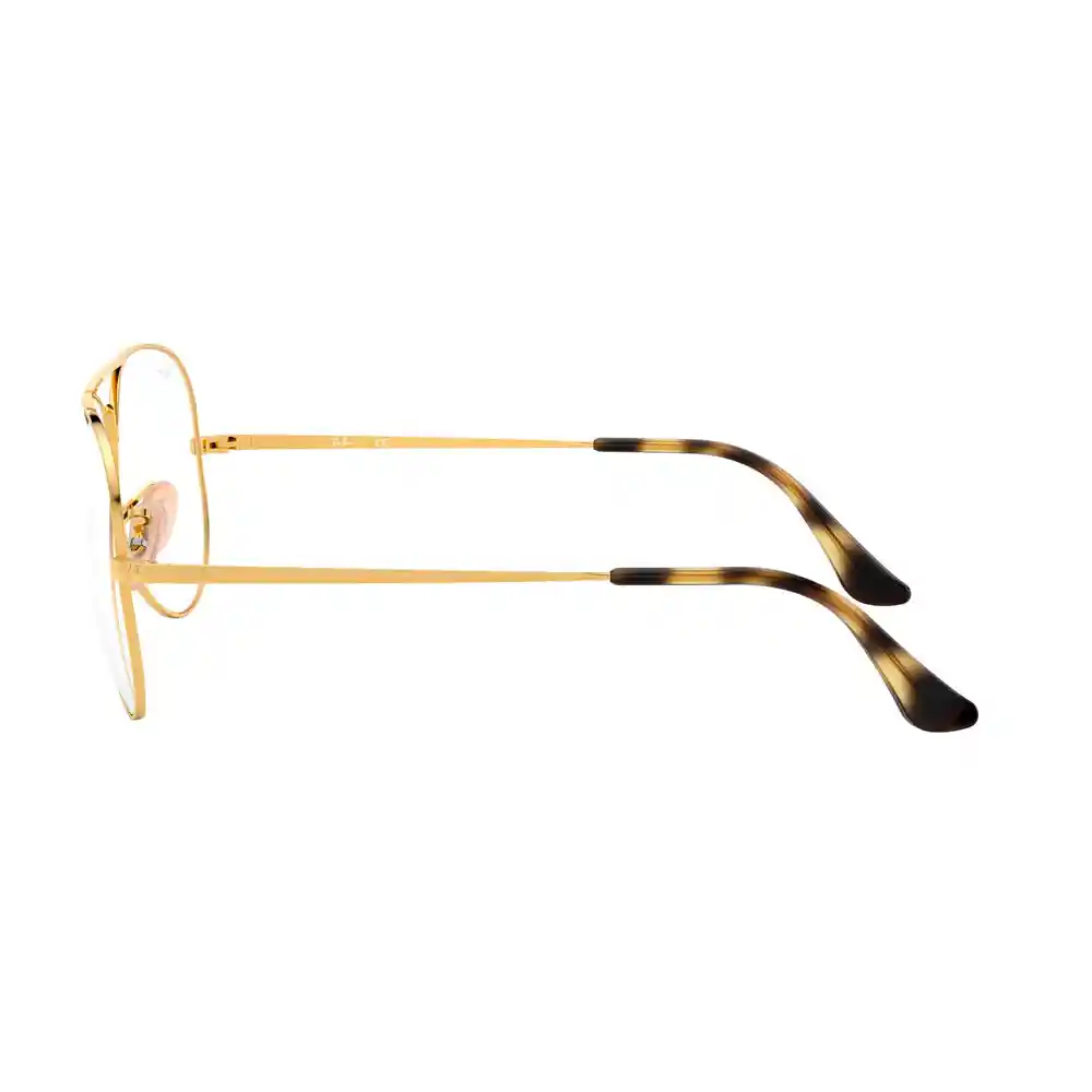 Montura De Lentes Oftalmicos Ray Ban Aviator Optics Rb6489 2500 Color Dorado Talla 58mm