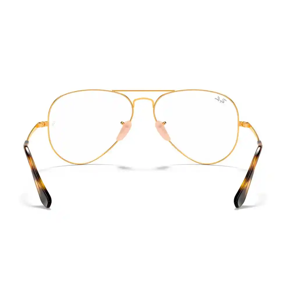 Montura De Lentes Oftalmicos Ray Ban Aviator Optics Rb6489 2500 Color Dorado Talla 58mm