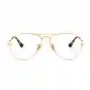 Montura De Lentes Oftalmicos Ray Ban Aviator Optics Rb6489 2500 Color Dorado Talla 58mm