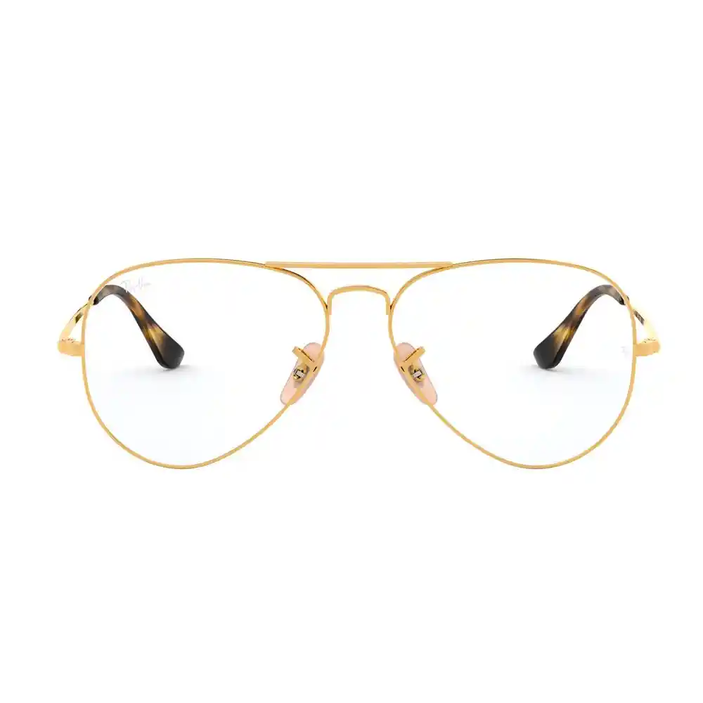 Montura De Lentes Oftalmicos Ray Ban Aviator Optics Rb6489 2500 Color Dorado Talla 58mm