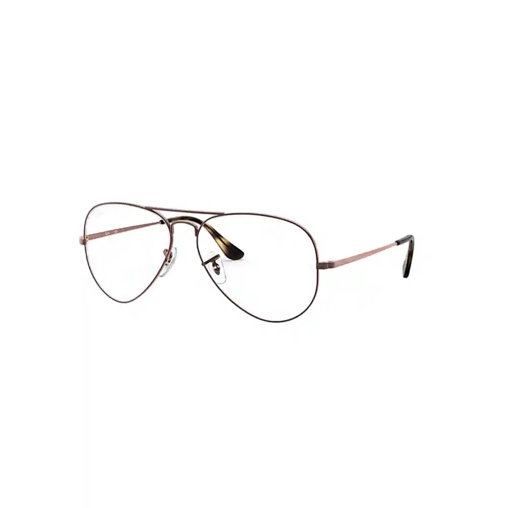 Montura De Lentes Oftalmicos Ray Ban Aviator Optics Rb6489 2531 Color Marron Talla 58mm