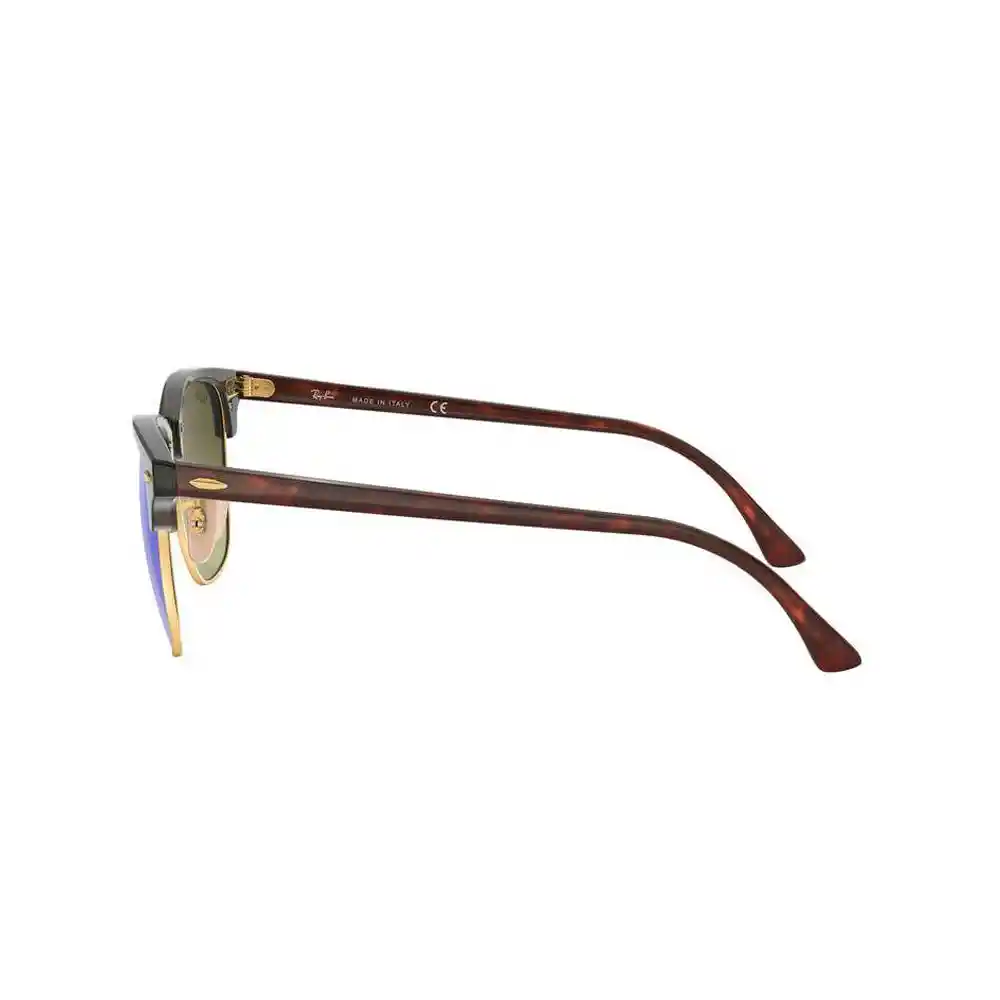 Gafas De Sol Ray Ban Clubmaster Rb3016 990/7q Color Celeste Espejado Talla 51mm
