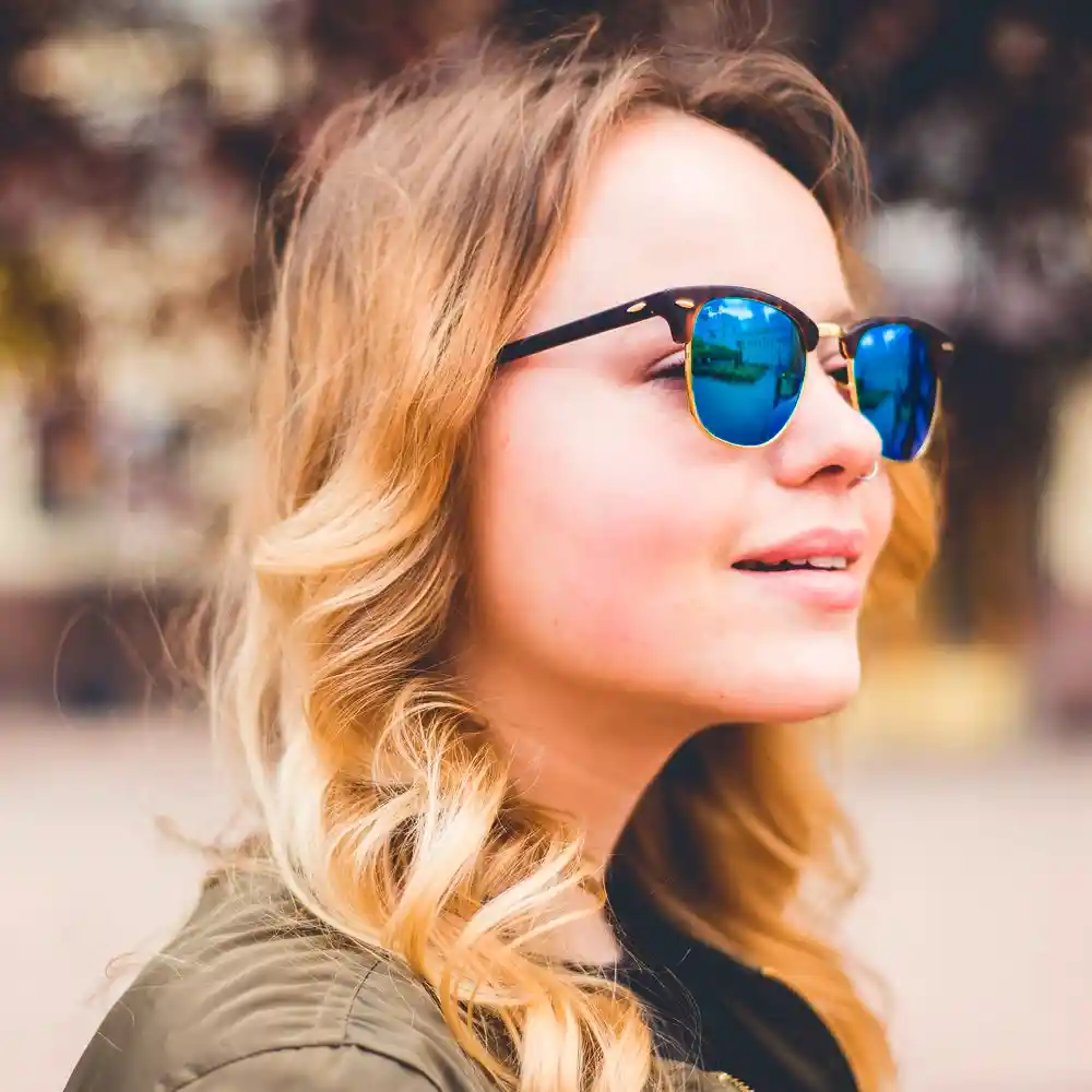 Gafas De Sol Ray Ban Clubmaster Rb3016 990/7q Color Celeste Espejado Talla 51mm