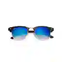 Gafas De Sol Ray Ban Clubmaster Rb3016 990/7q Color Celeste Espejado Talla 51mm