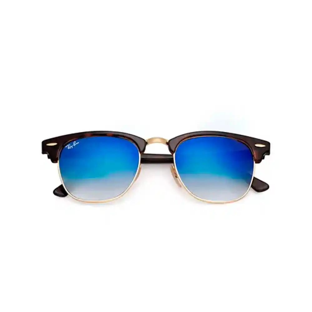 Gafas De Sol Ray Ban Clubmaster Rb3016 990/7q Color Celeste Espejado Talla 51mm