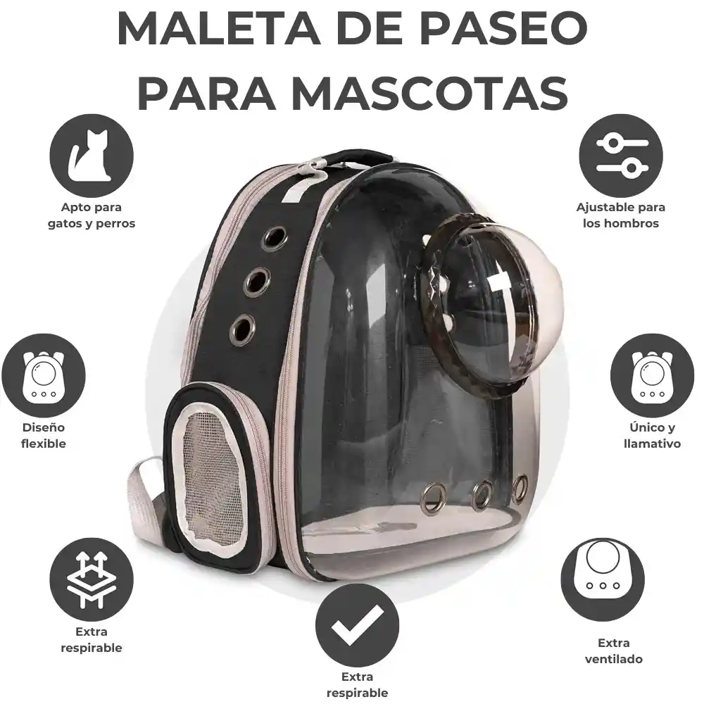 Maleta Transportadora De Gatos Perros Mascotas Bolso Viajero