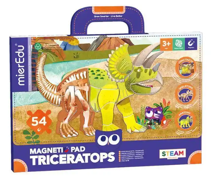 Juego Didáctico Pizarra Magnética Triceratops Para Niños