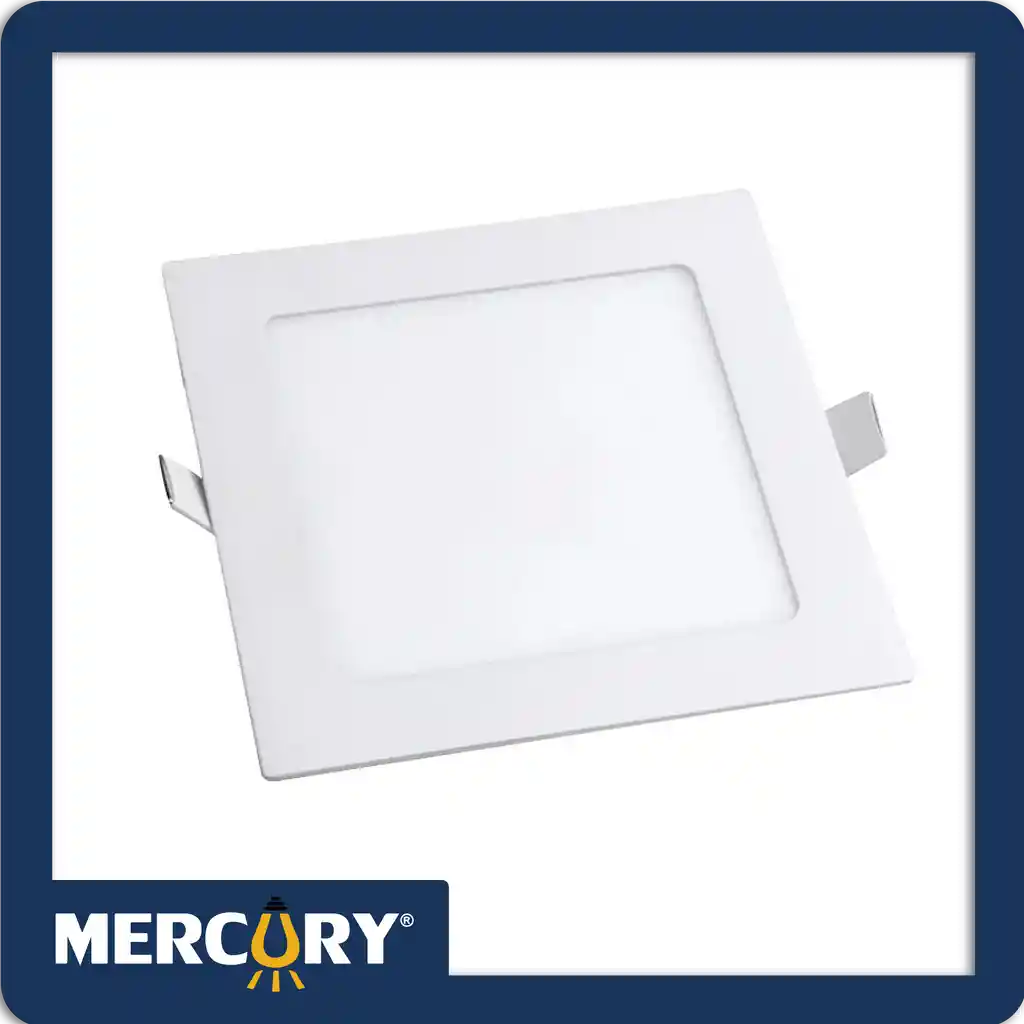 Lampara Panel Led 12w Cuadrado Mercury Incrustar
