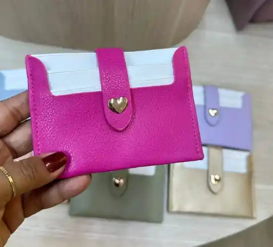 Tarjetero Para Dama Fucsia