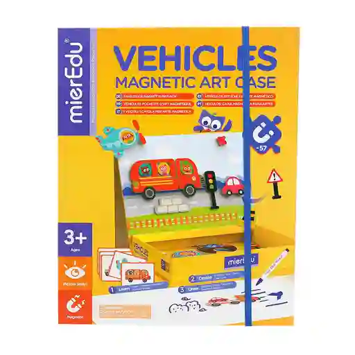 Juego De Arte Magnético Vehículos Con Accesorios Para Niños
