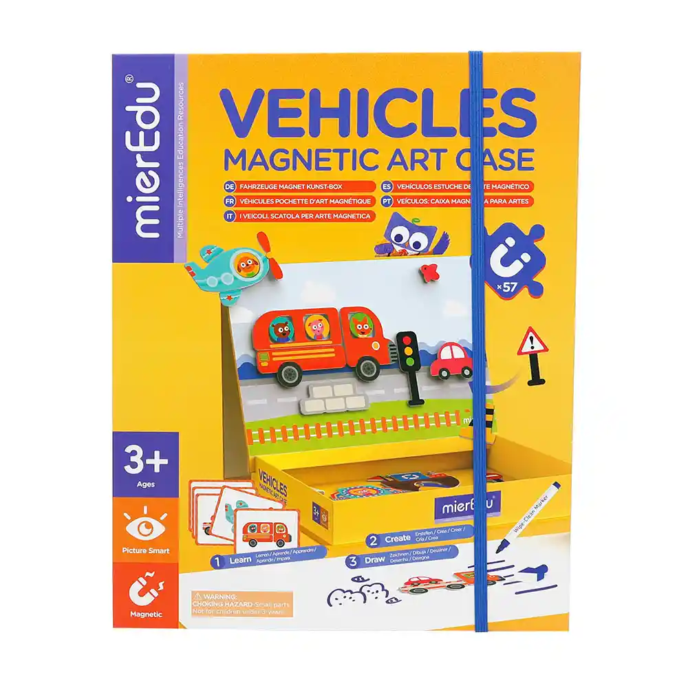 Juego De Arte Magnético Vehículos Con Accesorios Para Niños
