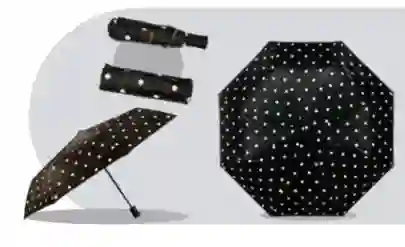 Sombrilla Paraguas Yumar Bianca Lunares Automática Bolso Protector Solar Mango Pasta 21´´