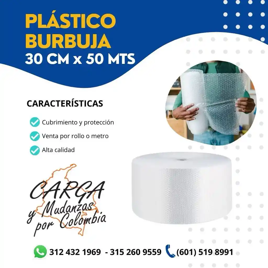 Plástico Burbuja 30 Cm X 50 Mts - Embalaje