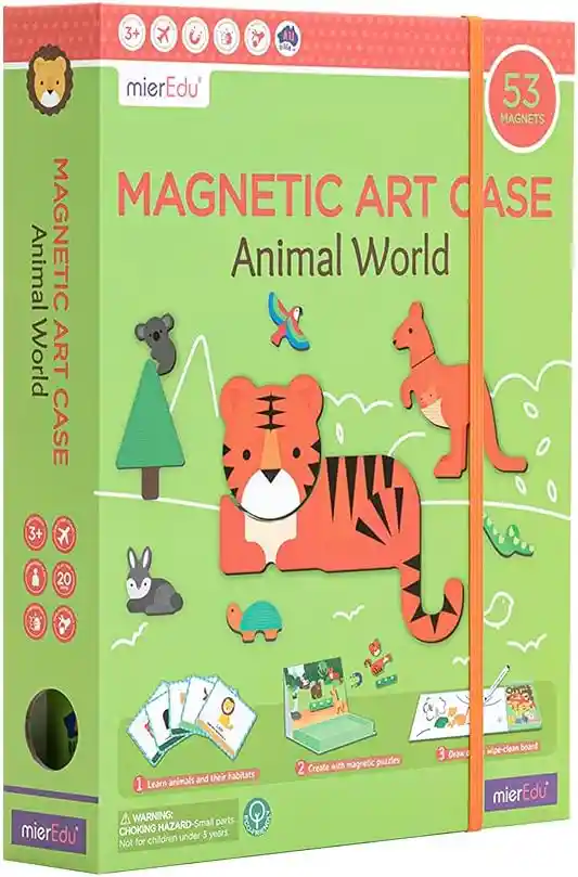 Juego De Arte Magnético Animales Con Accesorios Para Niños